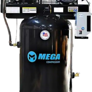 Mega Compressor MP-7580VM3 Air Compressor with Mag Starter 3 Phase 80 Gallon 7.5 HP 175 PSI Electric Start New