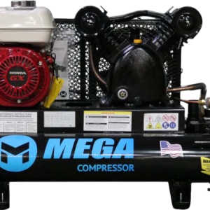 Mega Compressor MP-5510G200 Air Compressor Twin Tank Wheelbarrow 5.5 HP 10 Gallon 150 PSI Gas Honda Engine New
