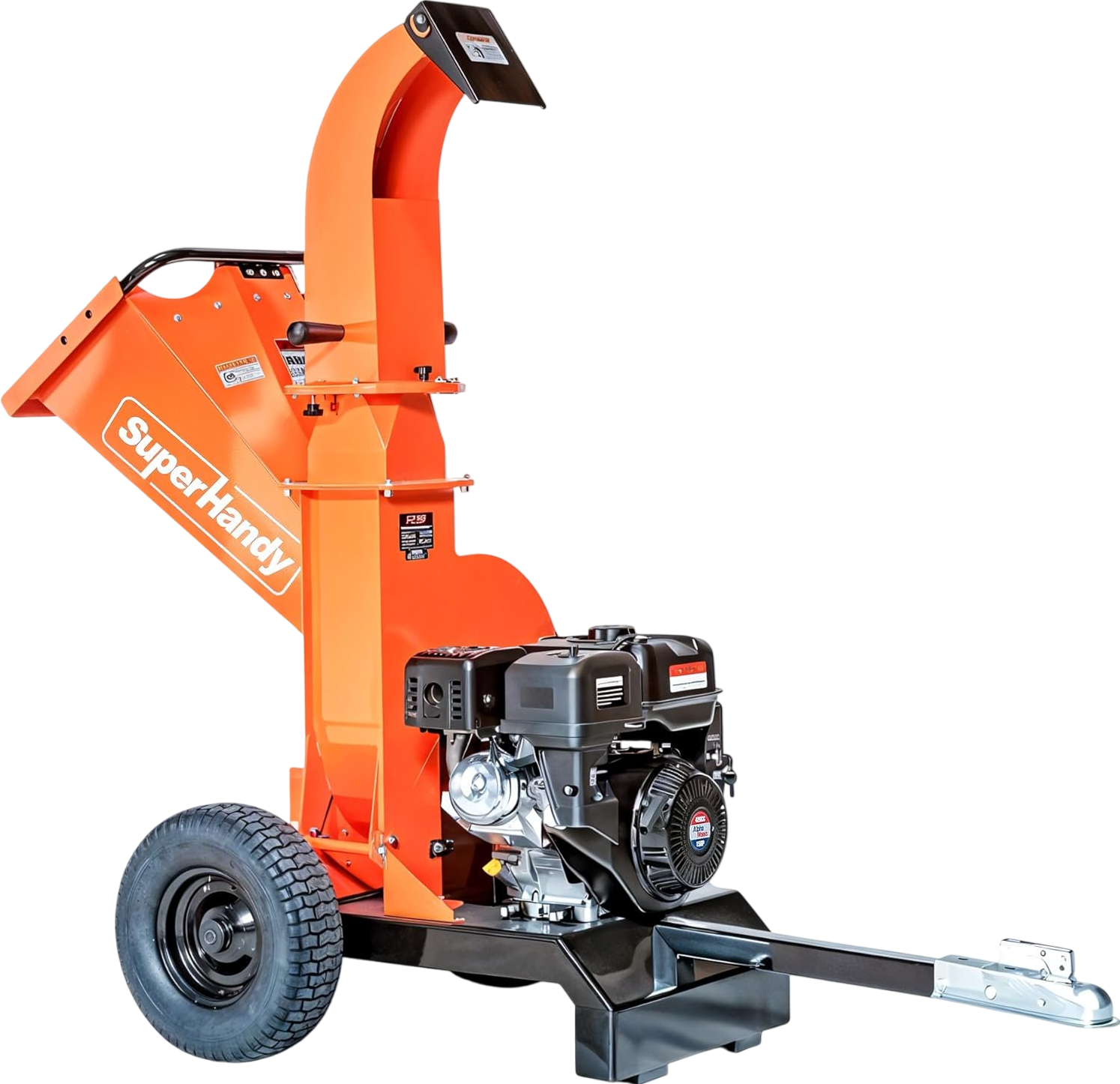 Super Handy GUO141 Towable Wood Chipper 4" Chipping Capacity 15 HP Gas Electric Start New