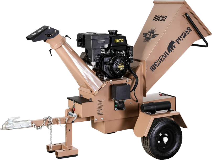 BigBear Power BBC52 Tornadic Wood Chipper 5" 15 HP Gas Powered Commercial Self Feeding Electric Start New