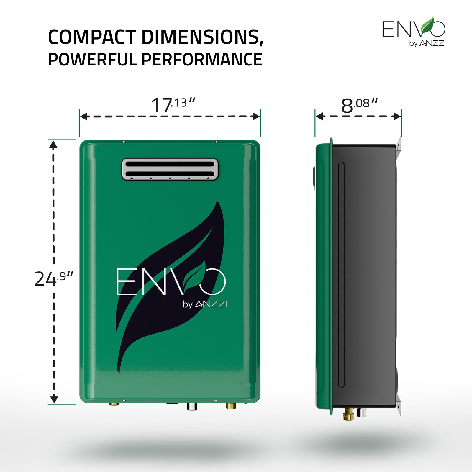 Anzzi Envo Tankless Water Heater Outdoor Natural Gas 7.8 GPM 180,000 BTU 120V New