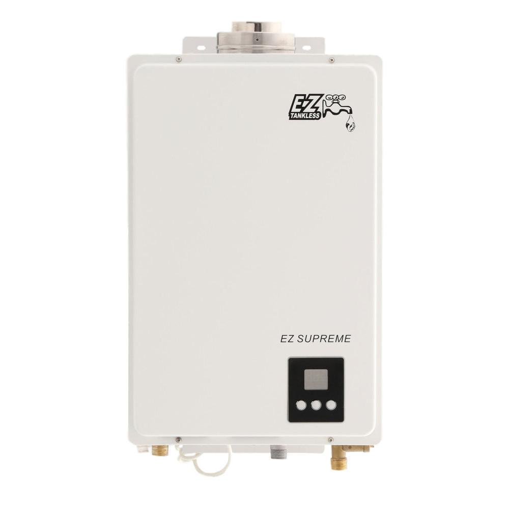 EZ Tankless EZSUPNG Indoor Supreme on Demand 8.2 GPM 165000 BTU Natural Gas Tankless Water Heater with Direct Vent Flue Pipe Kit New